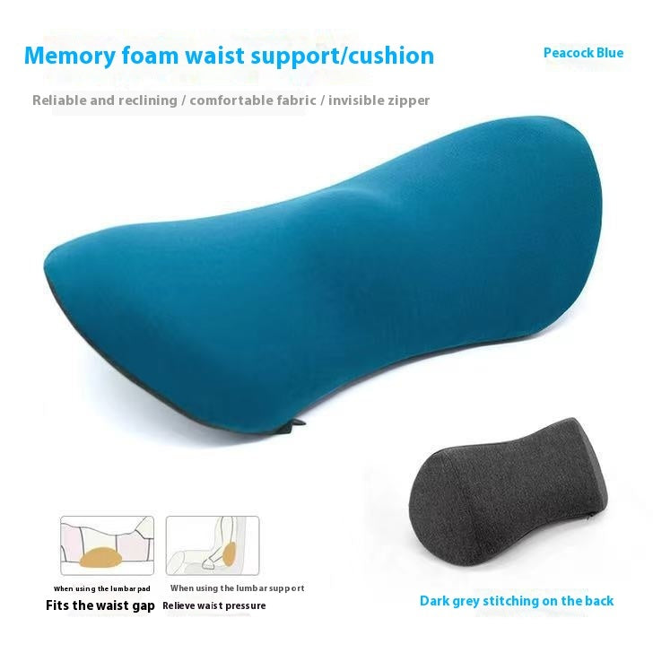 Memory Foam Lumbar Support Pillow – Sofa, Car & Office Comfort