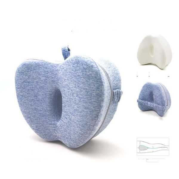 Contour Knee Pillow for Sleeping - Leg Support & Comfort blue