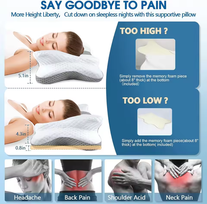 Neck support pillow for back sleepers

