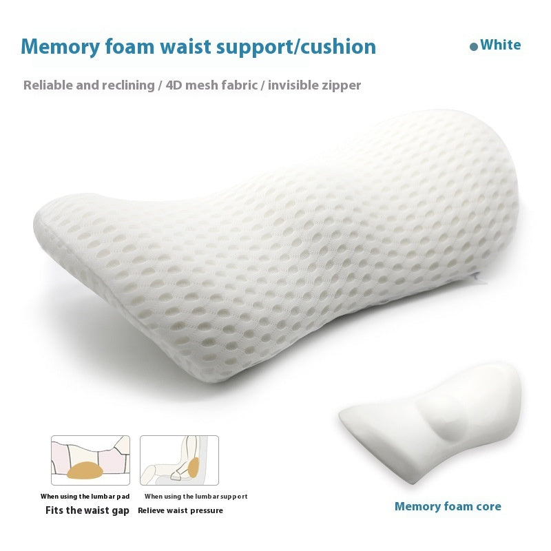 Memory Foam Lumbar Support Pillow – Sofa, Car & Office Comfort